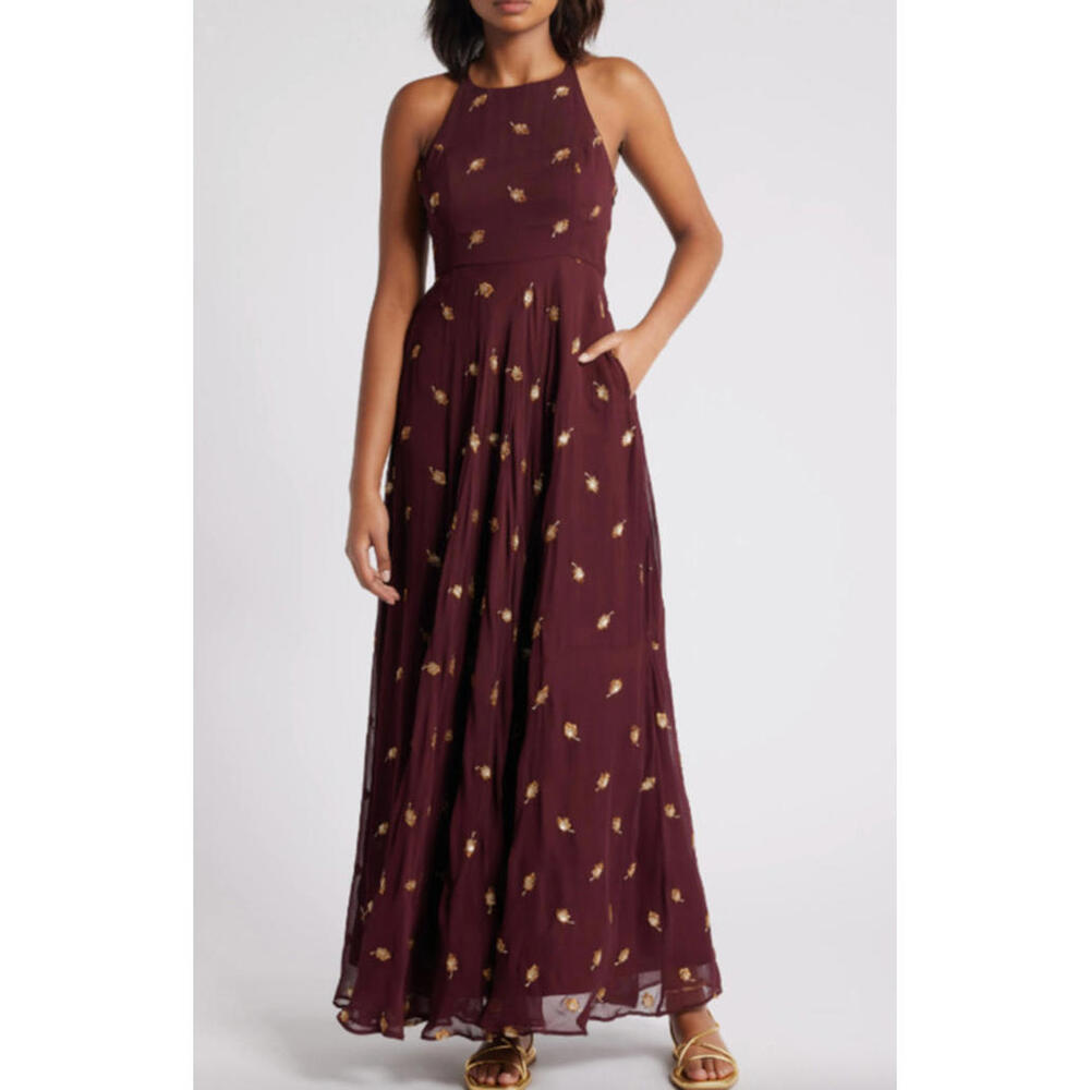 Sani Anjali Metallic Embroidered Nila Anarkali with Dupatta Size M #MD564 - Picture 5 of 12